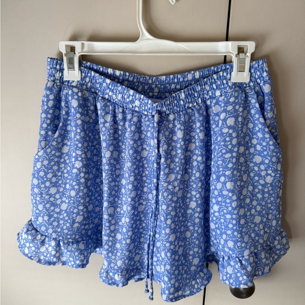 Sienna Sky Floral Lightweight Pull On High Waist Shorts Size XL